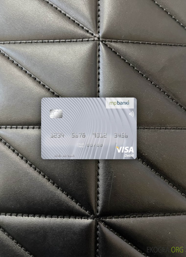 Islande MP Banki visa carte de débit photolook , avant